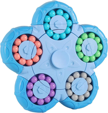 Rubiks Style Cube Handheld Rotating Puzzle Toy