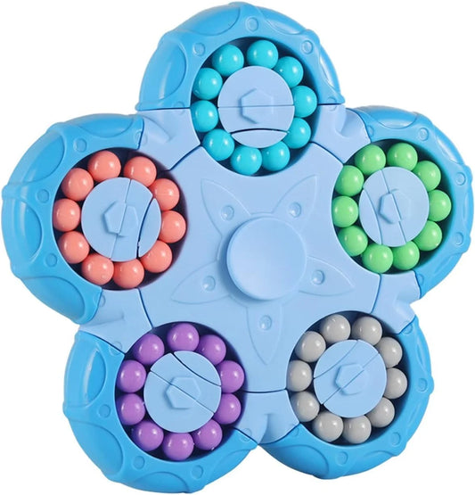 Rubiks Style Cube Handheld Rotating Puzzle Toy